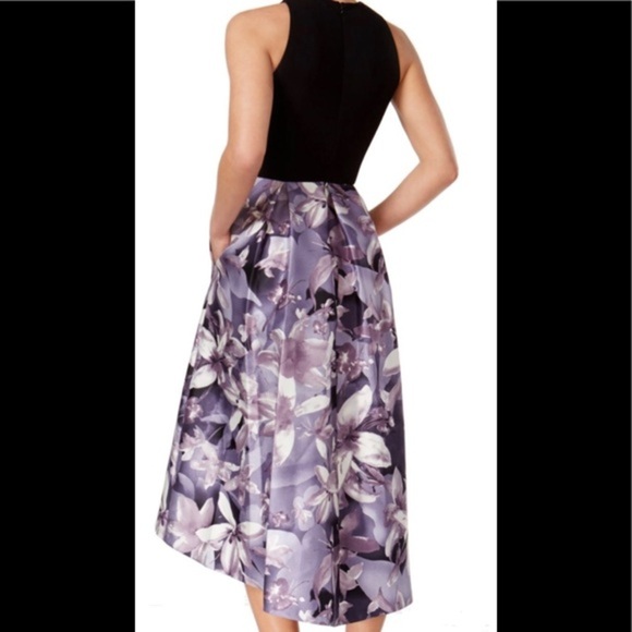 Women’s Formal Dress Cocktail Plus Size 14W Floral Lilac Purple Hi Lo SLNY Gown - Picture 2 of 7